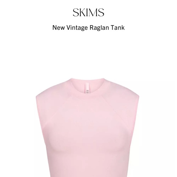SKIMS New Vintage Raglan Tank in light pink - Picture 3 of 5